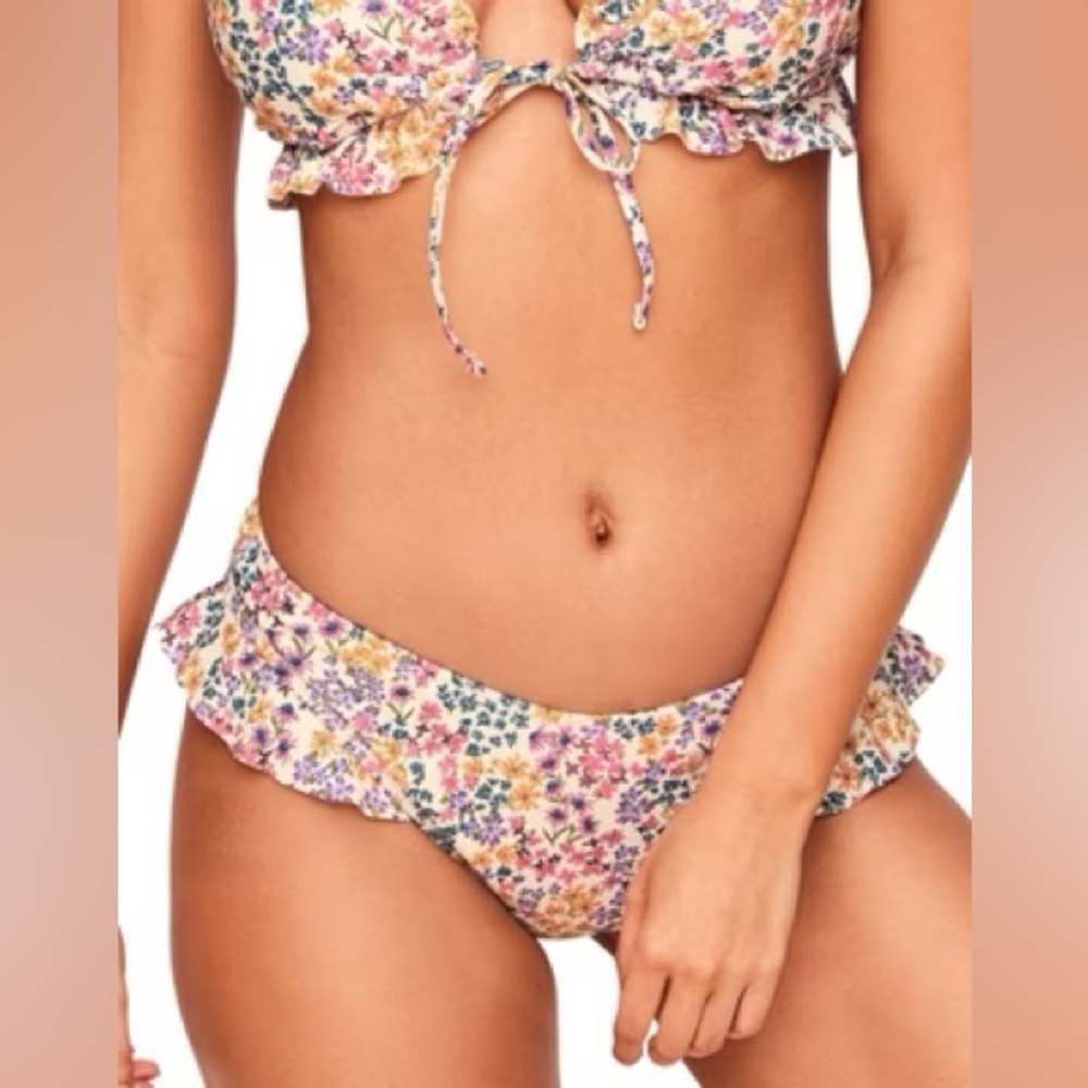 Adore Me Purple and Pink Ruffle Bikini